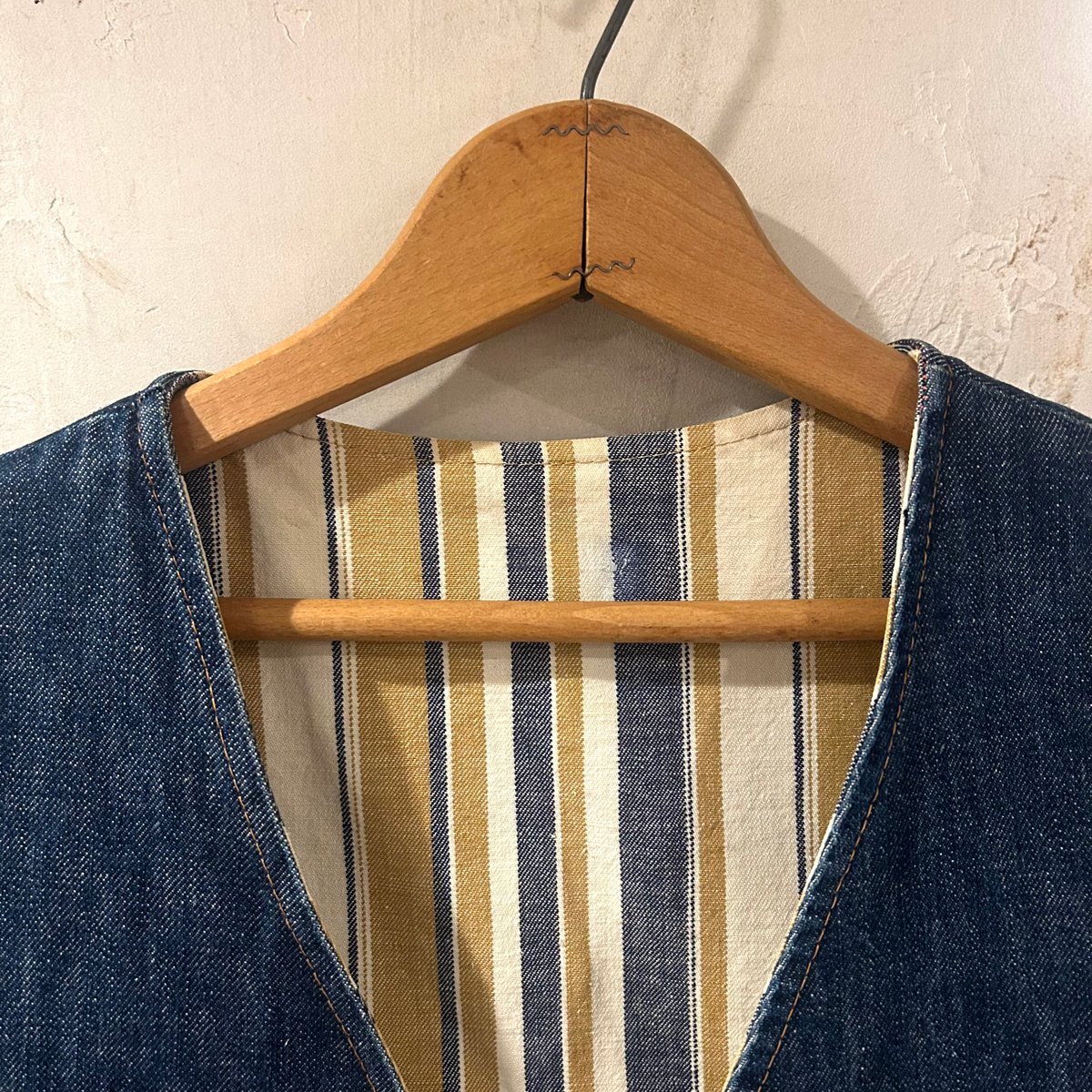 70s Levi's リバーシブルデニムベスト オレンジタブBig E リーバイス