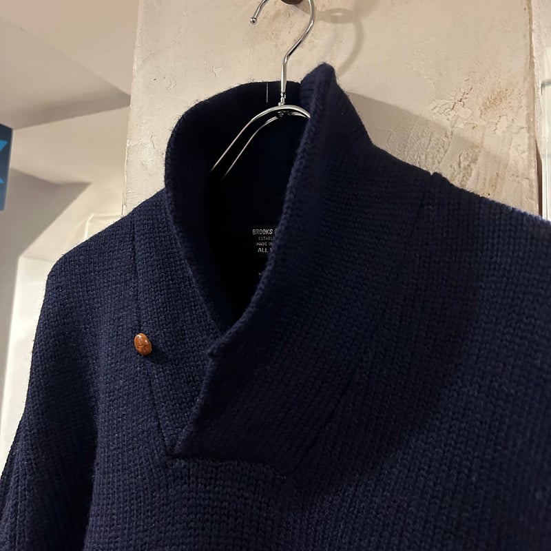80s Brooks Brothers ショールカラーウールセーター ブルックス 80s Brooks Brothers ショールカラーウールセーター ブルックス