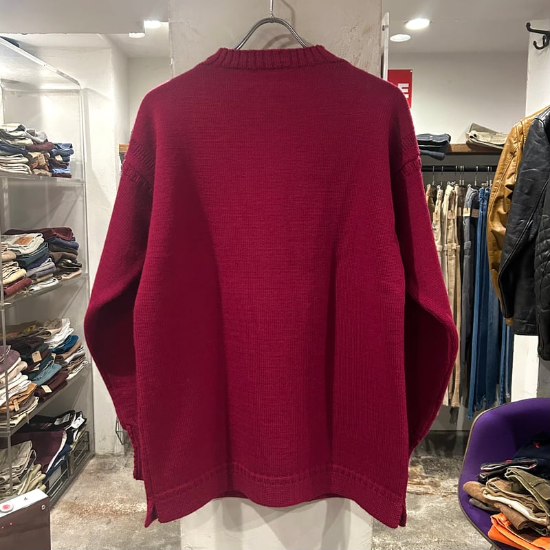 Le Tricoteur ガンジーセーター フィッシャーマンセーター 赤 (S4127