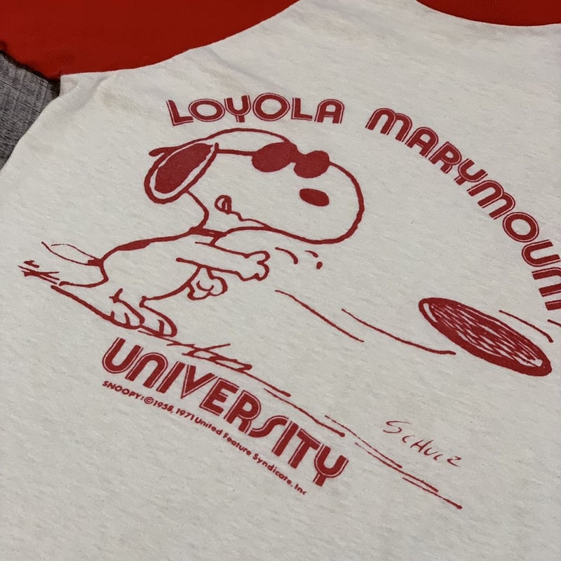 70S 80S USA製 ARTEX スヌーピー ミシガン大学 紺 黄 フットT 80s/ARTEX/SNOOPY/Tシャツ/M/コットン/NVY