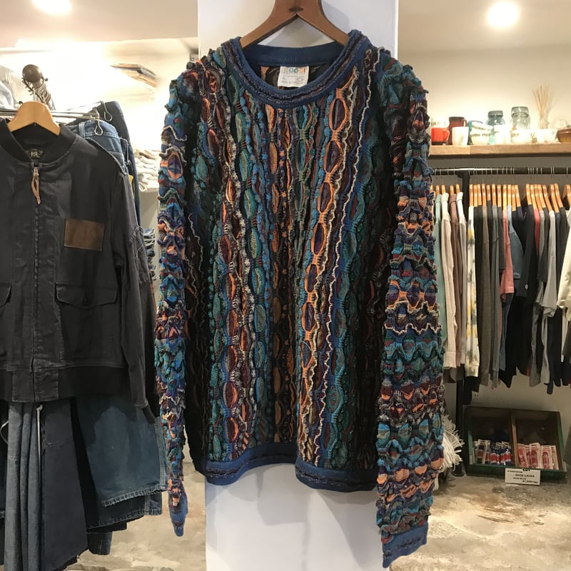 COOGI 3D ニット クルーネック セーター ウール S COOGI 3Dニット クルーネックセーター マルチカラー クージー | DUFF