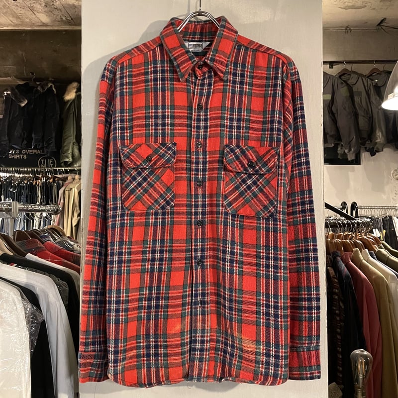 70s FIVE BROTHER ネルシャツ ファイブブラザー L USA製 コットン