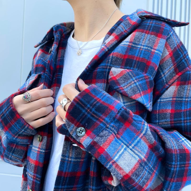 70s PENDLETON Vintage Wool Shirt ウールシャツ オープンカラー