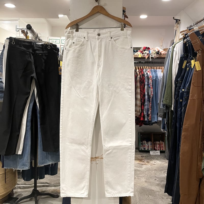 90s Levi's 505 リーバイス ホワイトデニムパンツ ボタン裏575 USA製 19