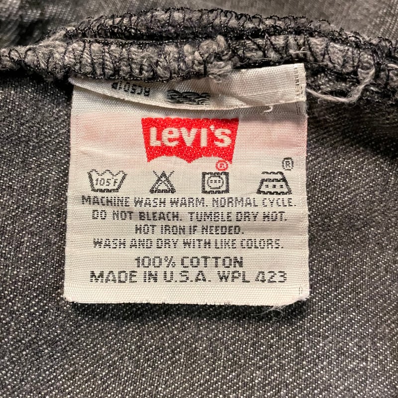 【雰囲気◎】Levi's 96年製 501 USA製 ブラック W38 90s Levi's 501 後染め ブラックデニムパンツ 31×34 USA製 1996