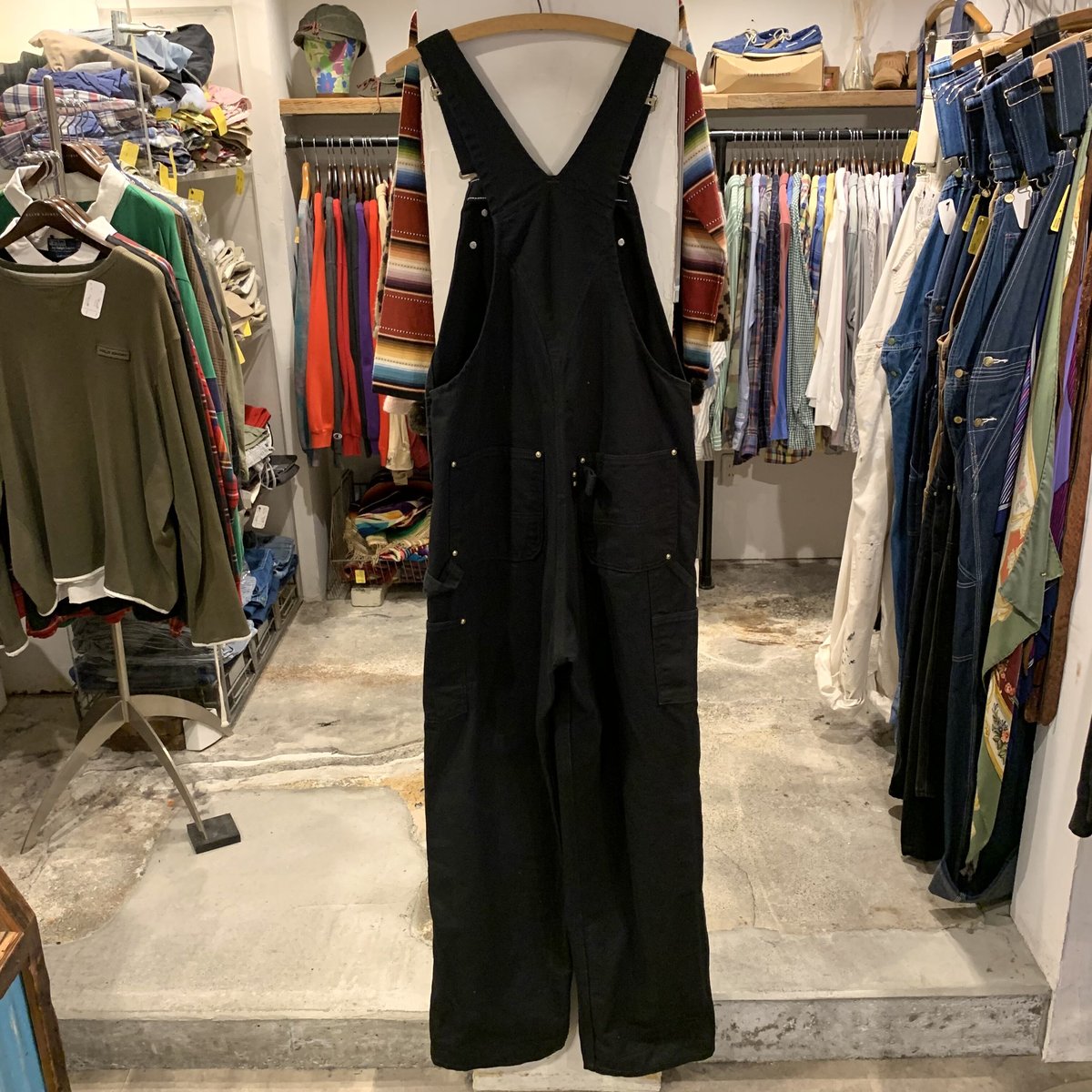古着　カーハート　ダック地　オーバーオール　ブラック　アメカジ 90s Carhartt（カーハート）ダック オーバーオール/ブラック/US