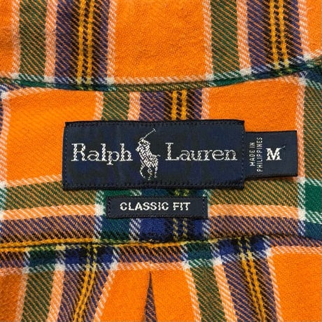 Ralph Lauren　L/S ネルシャツ　Size M　ラルフローレン　CLASSIC FIT　コットンシャツ　(S5272)
