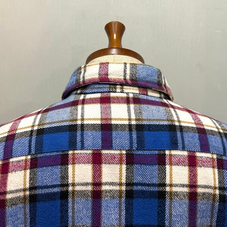 80s　FIVE BROTHER　L/S ネルシャツ　Size L　USA製　コットンシャツ　ファイブブラザー　(S5717)
