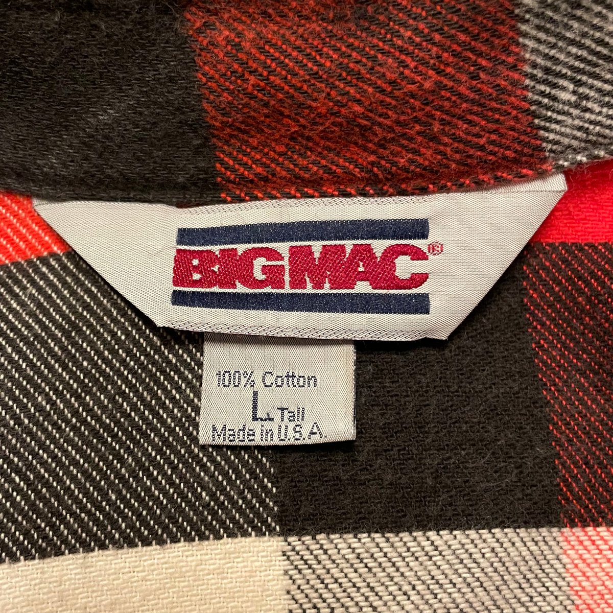 80s BIG MAC L/S ネルシャツ USA製 Size L ビッグマック (S4613