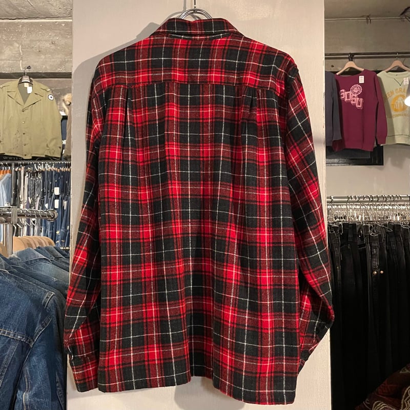 t*様 Pilgrim Sears 60s ヴィンテージ オープンカ 60s PILGRIM L/S VINTAGE WOOL SHIRT Size L オープンカ