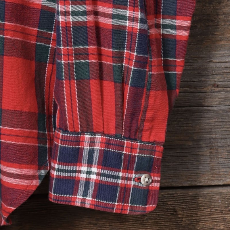 Brooks Brothers 90s USA製 チェック柄 赤系 ボタンダウンシャツ
