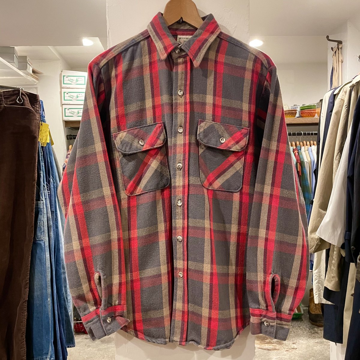 FIVE BROTHER 80s USA製 チェック柄 フランネルシャツ ファイブ