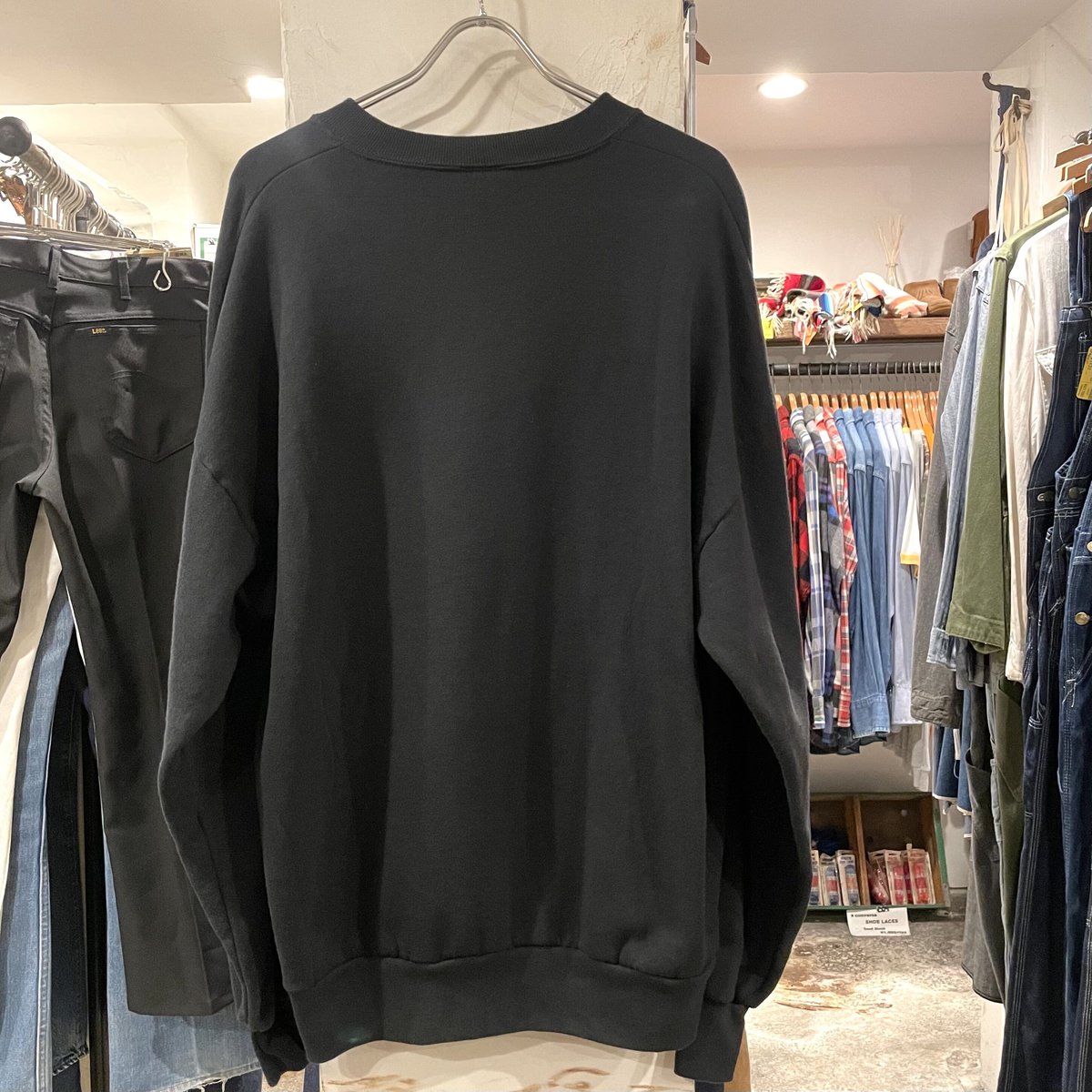 90s JERZEES L/S 無地スウェット DEAD STOCK ブラック USA製 90