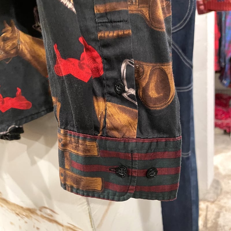 LAUREN JEANS CO ラルフローレン 馬具 総柄 シャツ 楽天市場】00s LAUREN ラルフローレン 総柄 コットン 長袖