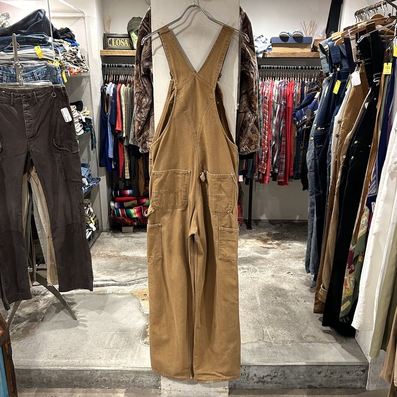 90s Carhartt ダック地 オーバーオール ダブルニー カーハート