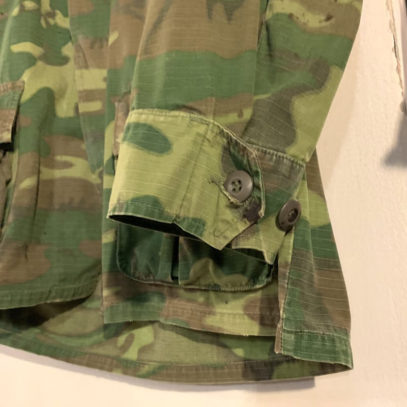 70s USMC Jungle Fatigue Jacket グリーンリーフカモ ファティーグ...