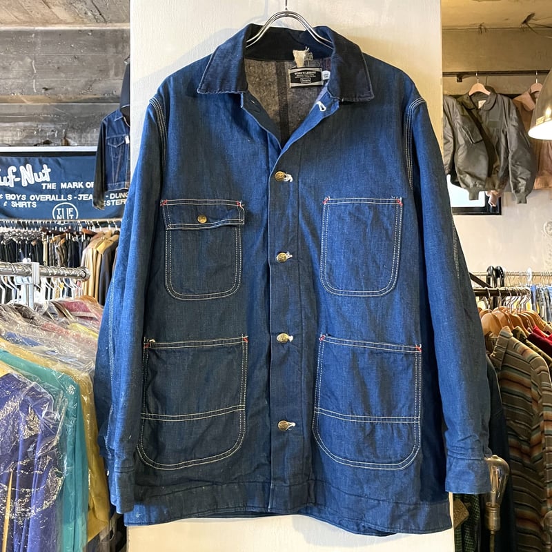 70s Sears デニム カバーオール ブランケットライナー 濃紺 70s Sears デニム カバーオール ブランケットライナー 濃紺