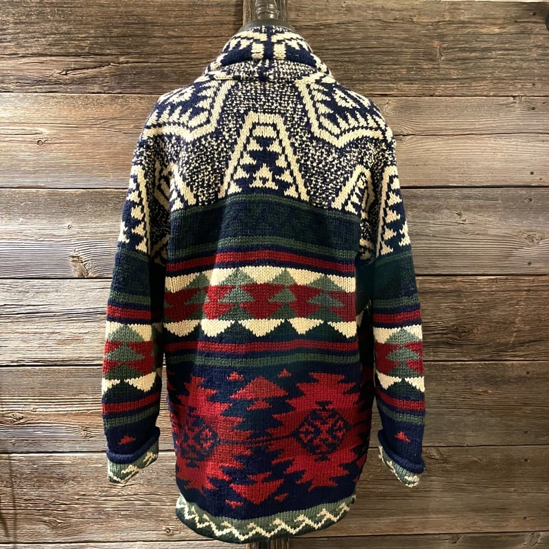 RALPH LAUREN COUNTRY 90s ネイティブ柄 ショールカラー RALPH LAUREN COUNTRY 90s ネイティブ柄 ショールカラー