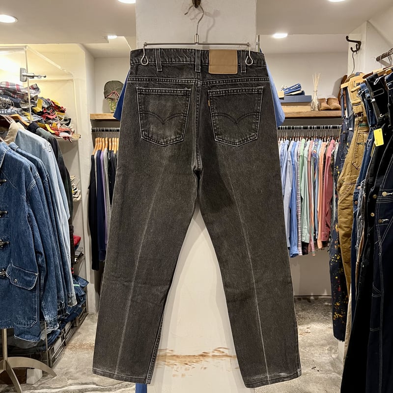 90s~ Levi's 505 後染め ブラックデニム ボタン裏522 オレンジ 90s~ Levi's 505 後染め ブラックデニム ボタン裏522 オレンジ
