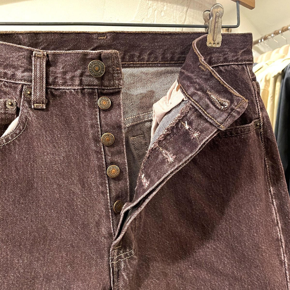 Levi's 501 90年代 リーバイス 先染め カラーデニム 赤茶系 USA Levi's 501 90年代 リーバイス 先染め カラーデニム 赤茶系 USA