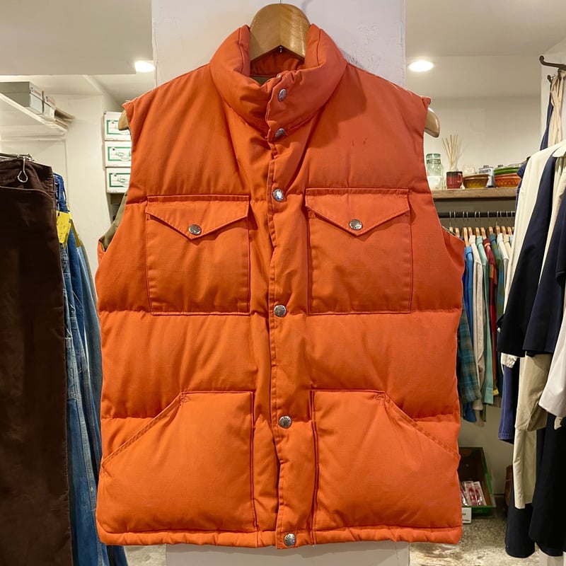 THE NORTH FACE 70s ダウンベスト 茶タグ 刻印ボタン ノースフェイス (...