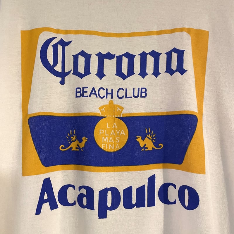 【美品】コロナビール　半袖カットソー　GOT系　00sビンテージ　Lサイズ 90s S/S Tシャツ Corona ビールT コロナ ショートスリーブ