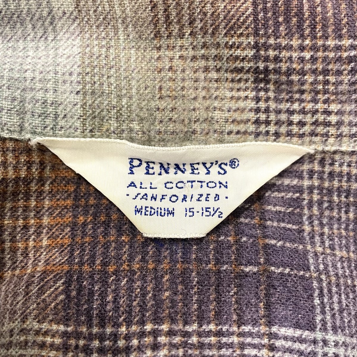 50s PENNEY'S オンブレ　プリントネル　ネルシャツ　40s 60s 50s PENNEY'S オンブレ プリントネル マチ付 ネルシャツ スペシャル