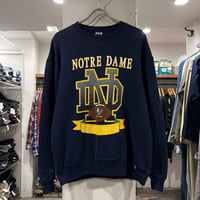 80s　RUSSELL ATHLETIC　L/S スウェットシャツ　NOTRE DAME　USA製　Size L　ラッセル　ノートルダム　(S4867)