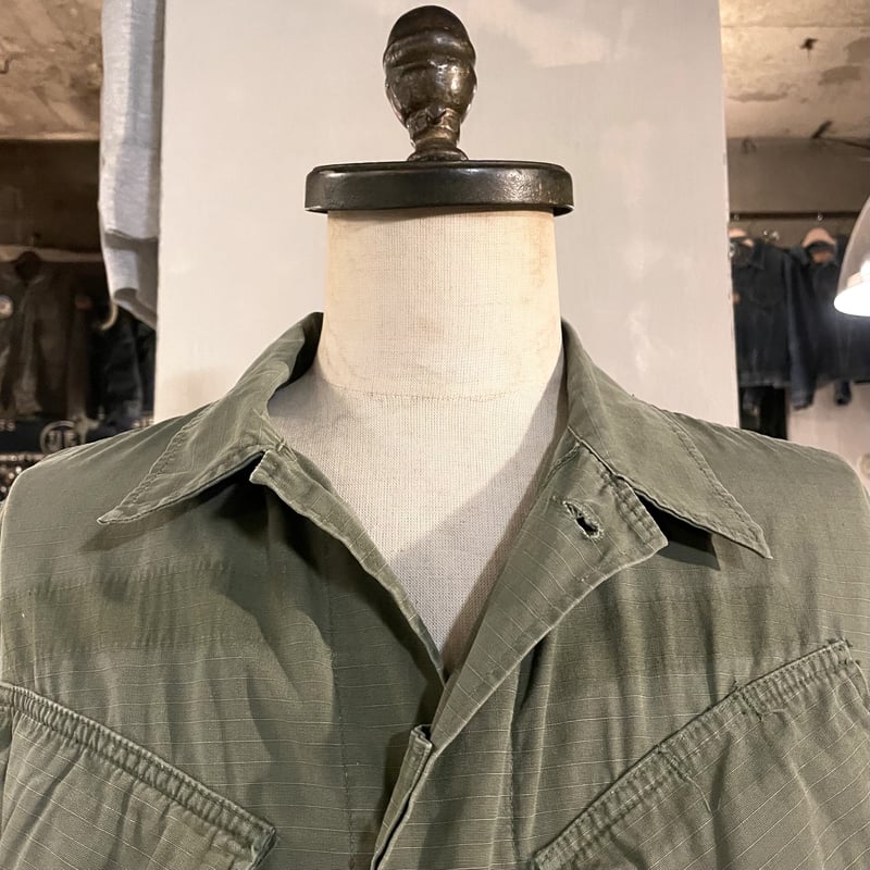 60s U.S ARMY リップストップ ジャングルファティーグ 4th 60s US ARMY Jungle Fatigue Jacket 4th 60年代 ジャングル