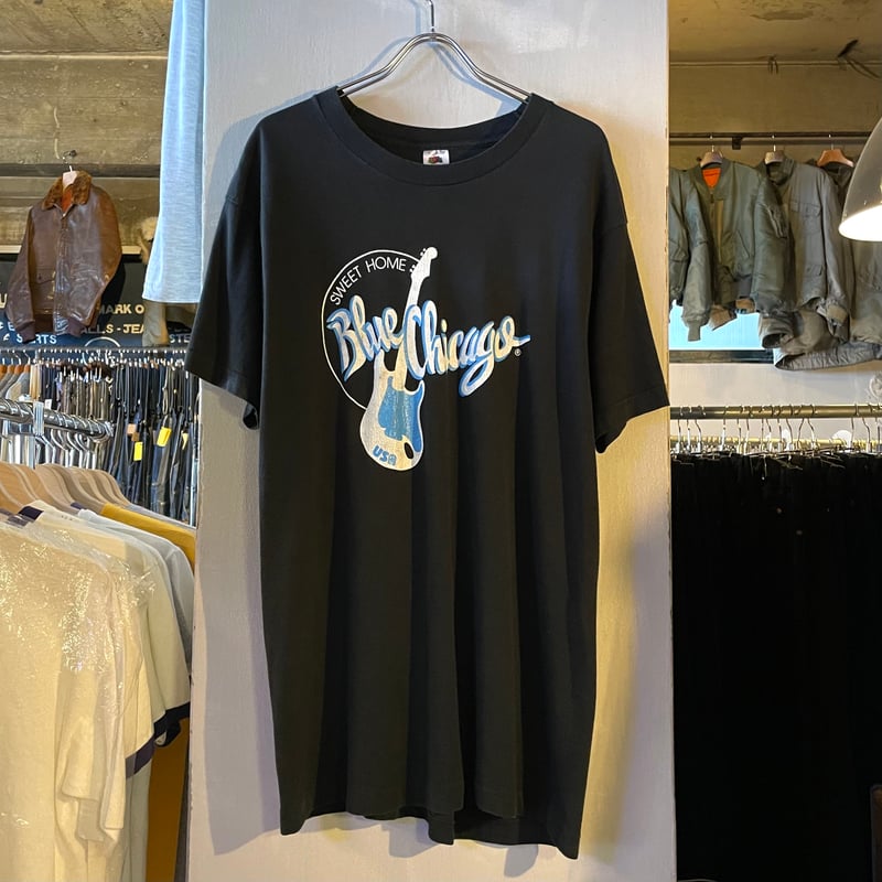 80s FRUIT OF THE LOOM S/S Tシャツ USA製 Size L Blue