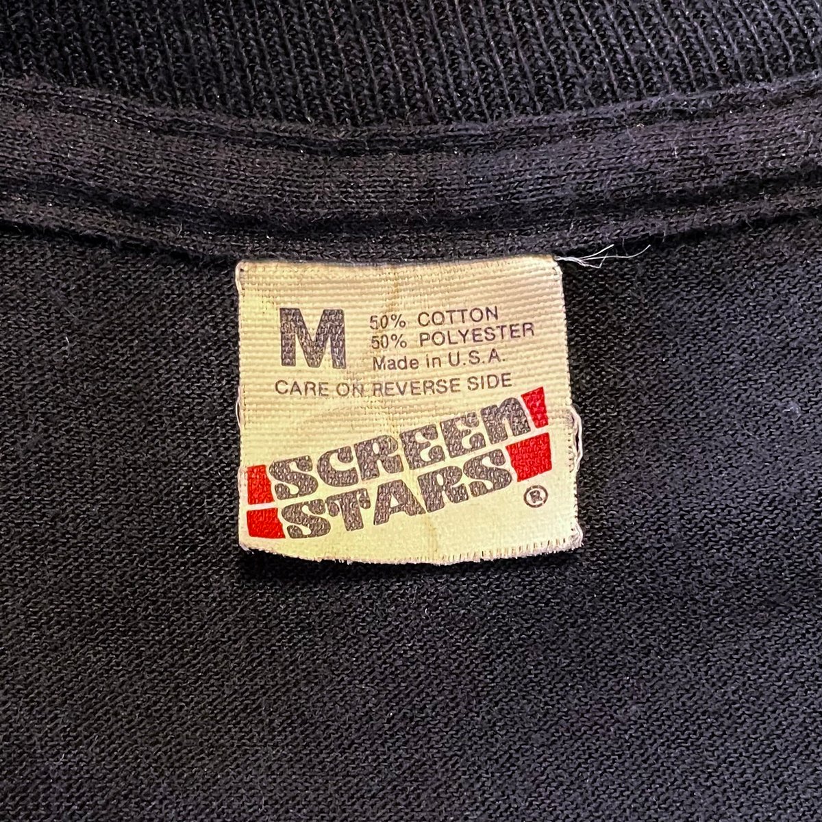 80s SCREEN STARS メッセージTシャツ Whiskey USA製 Size M