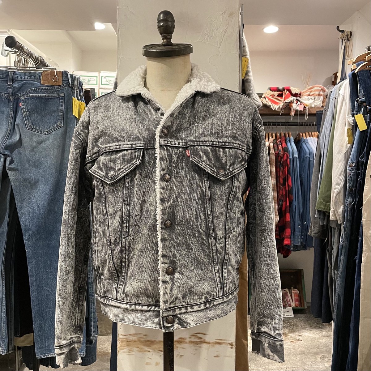 80s Levi's 57528-0256 リーバイス デニムボアジャケット ブラック USA...