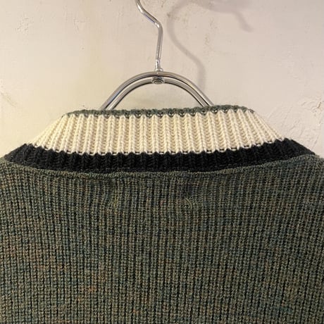 50s〜　PILGRIM　Vintage Wool Sweater　ウールセーター　ポケット付き　USA製　(S1627)
