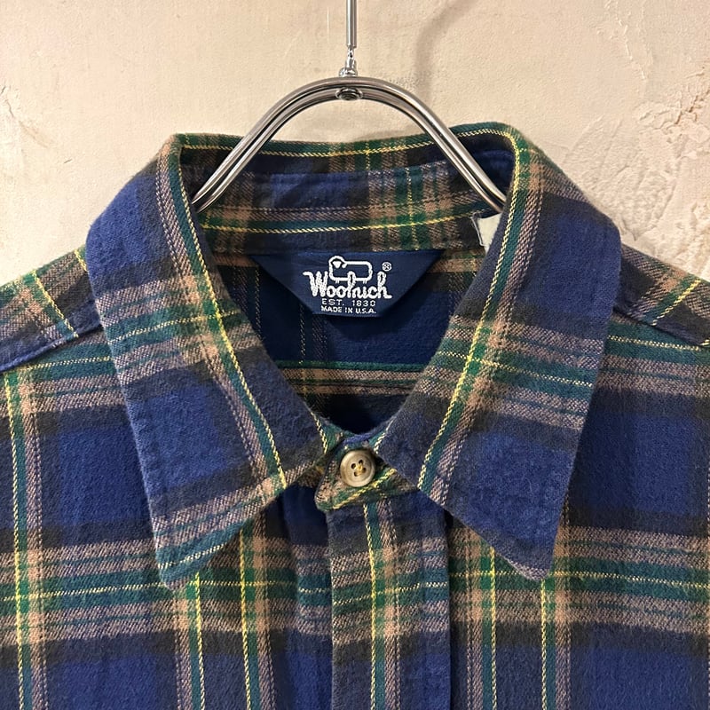 80s Woolrich L/Sネルシャツ ウールリッチ コットンシャツ USA製 80s Woolrich L/Sネルシャツ ウールリッチ コットンシャツ USA製