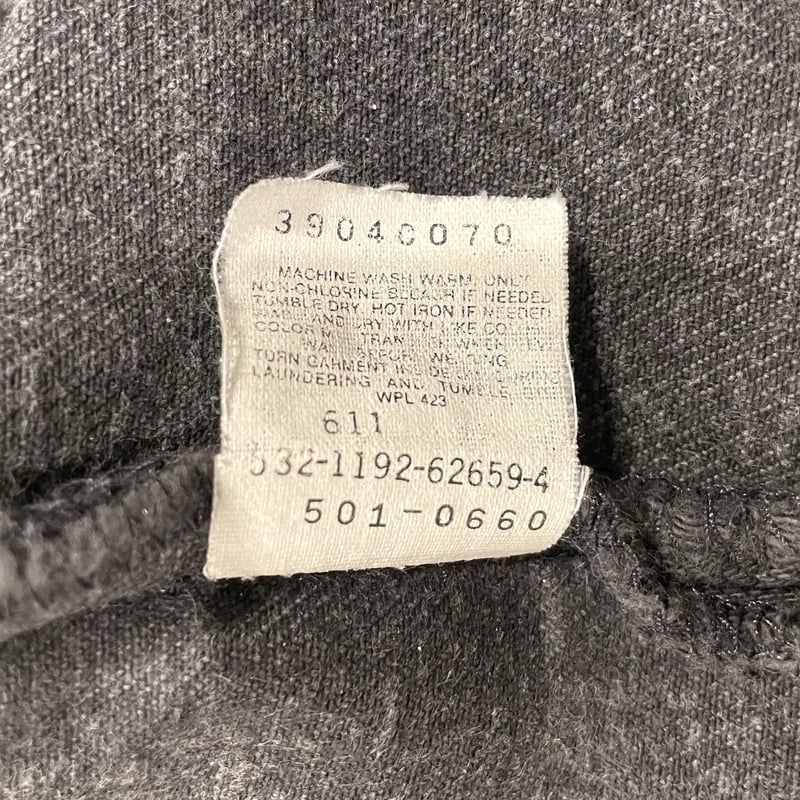 Levi's 501 90年代 後染めブラックデニム ボタン裏532 USA製 1992年 リ