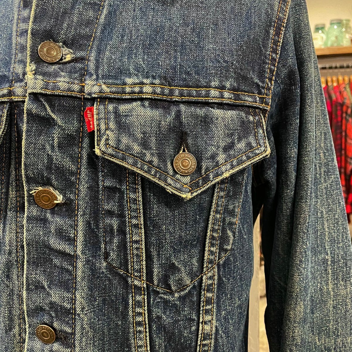 Levis 70505 Big E 60s デニムジャケット 小パッチ 不均等Ｖ ボタン