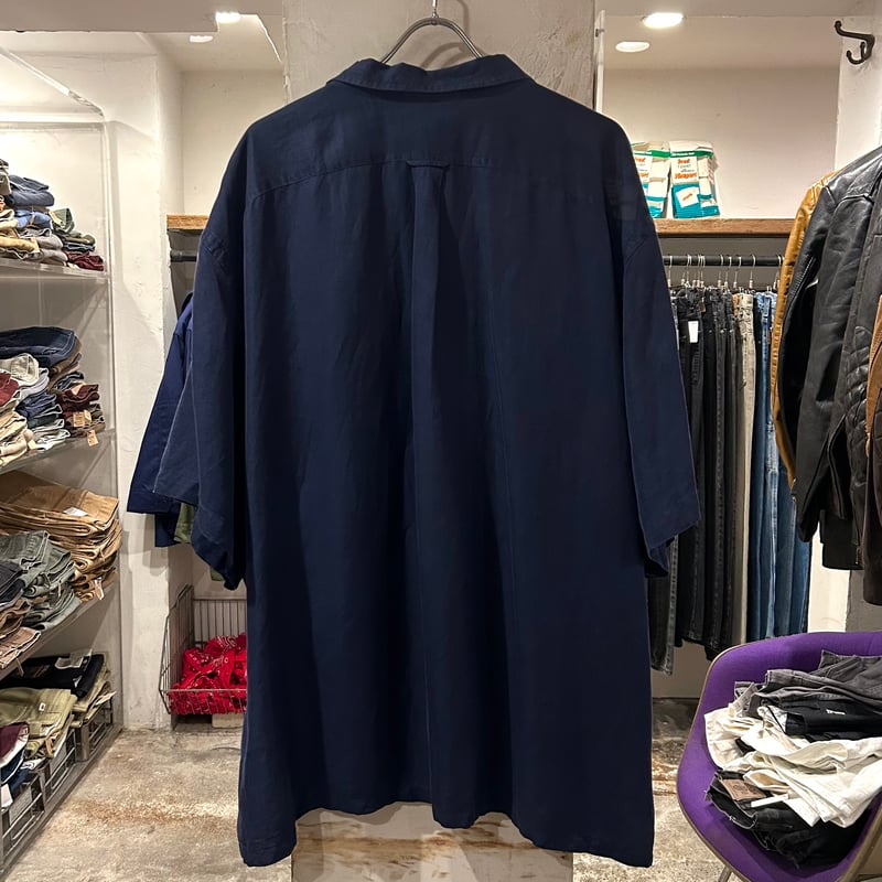 POLO RALPH LAURENポロラルフローレン 麻オープンカラーシャツ L 90's Polo Ralph Lauren オープンカラーシャツ 