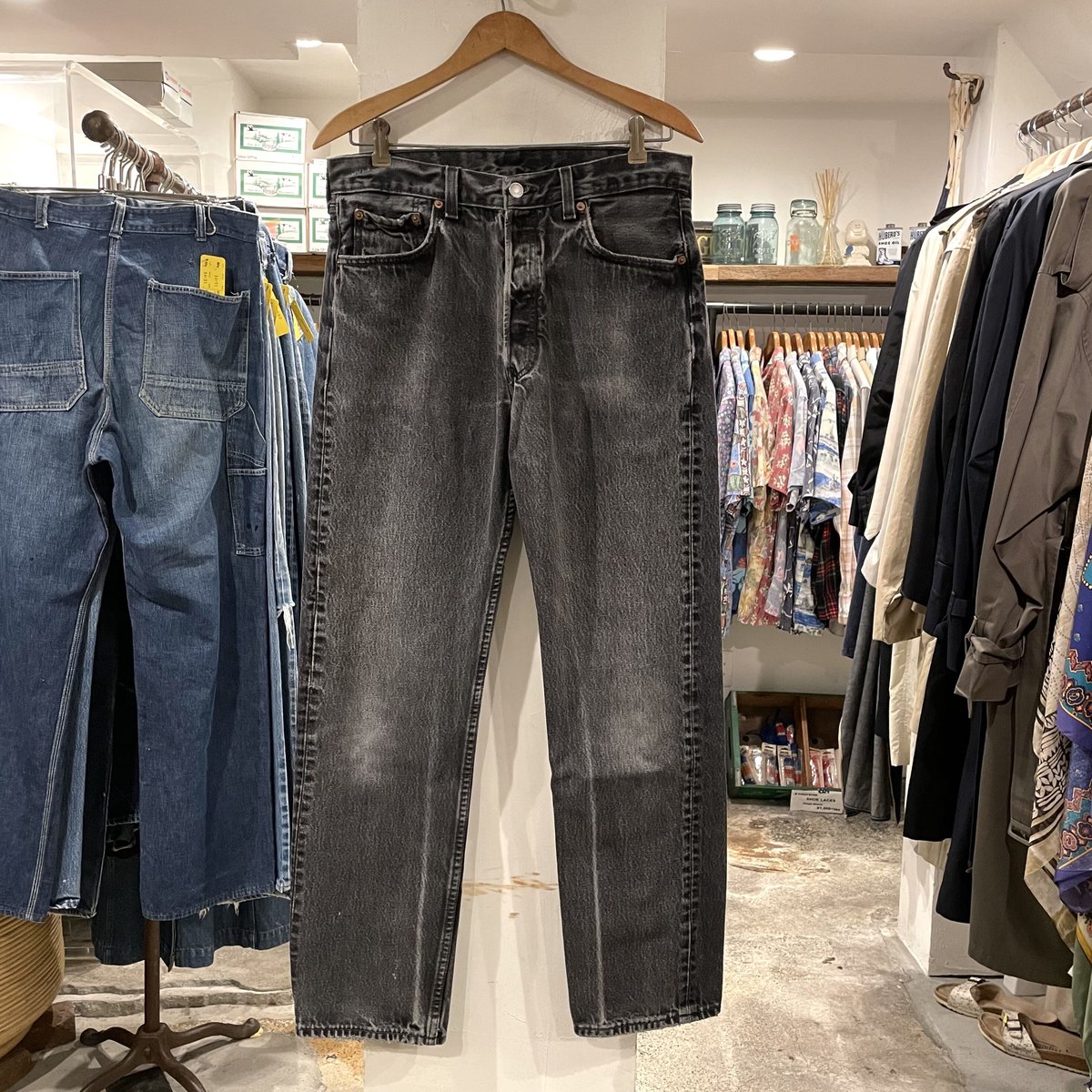 USA製90'sリーバイス501ボタンフライ先染ブラック釦裏653ヴィンテージ Levi's Levis(リーバイス) 90s USA製 501 裏653刻印 ボタン