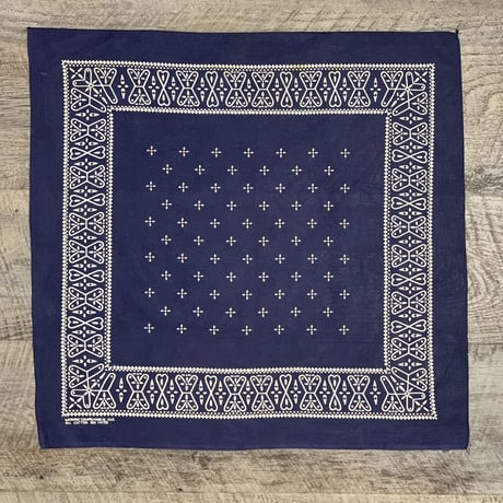 Bandana　ヴィテージバンダナ　クロス　紺　60s-　USA製　新品