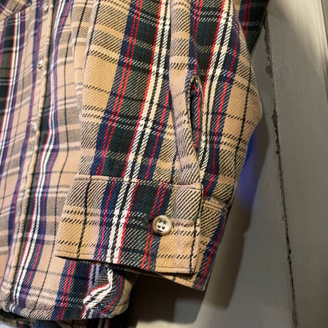 80s　FIVE BROTHER　L/S ネルシャツ　USA製　Size XL　コットンシャツ　ファイブブラザー　(S4259)