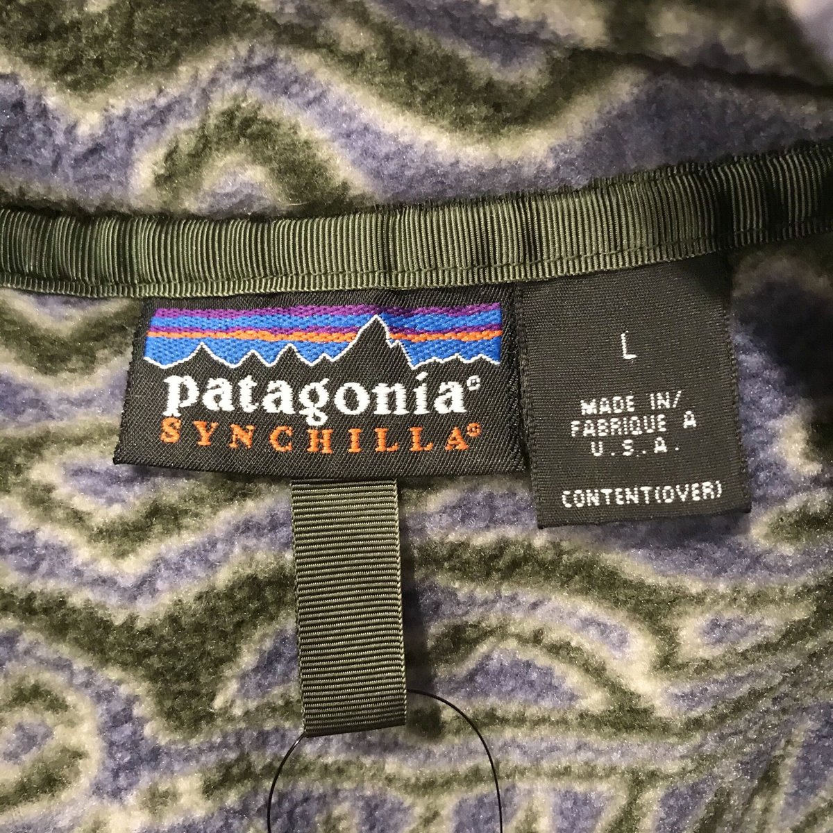 パタゴニア シンチラ スナップT リーフ柄 USA製 ビンテージ 1992年 90s USA製 patagoniaパタゴニア リーフ 総柄 フリース スナップ