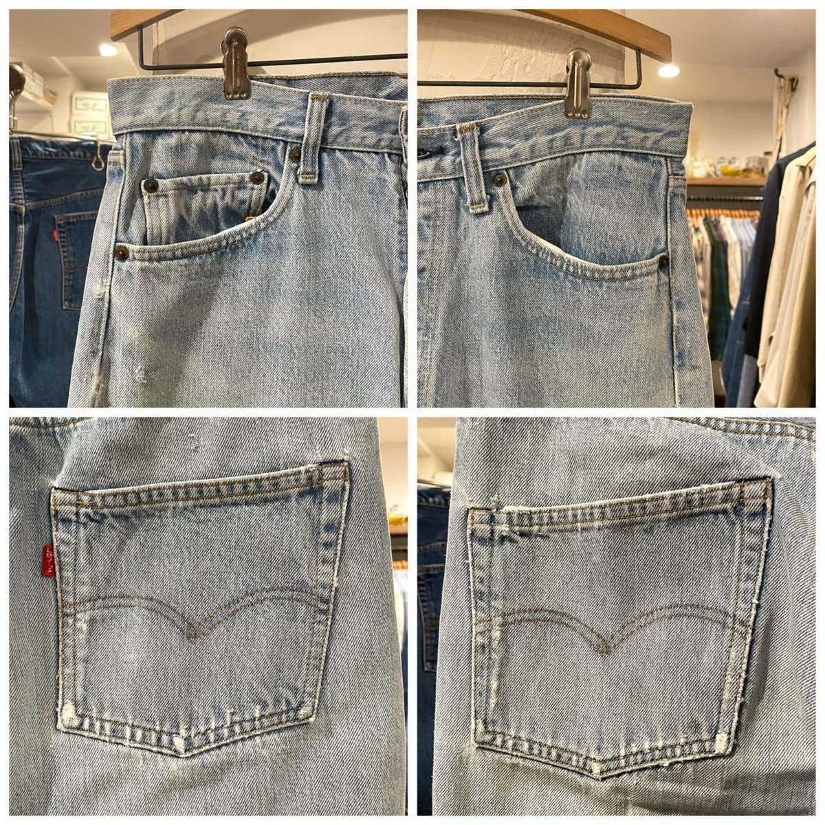 Levi's 501 66後期 バックポケット裏チェーンステッチ リーバイス