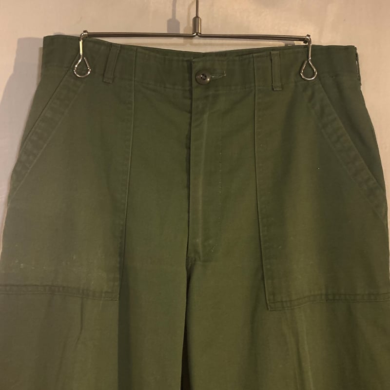 80s US ARMY ベイカーパンツ コットン×ポリエステル フロント
