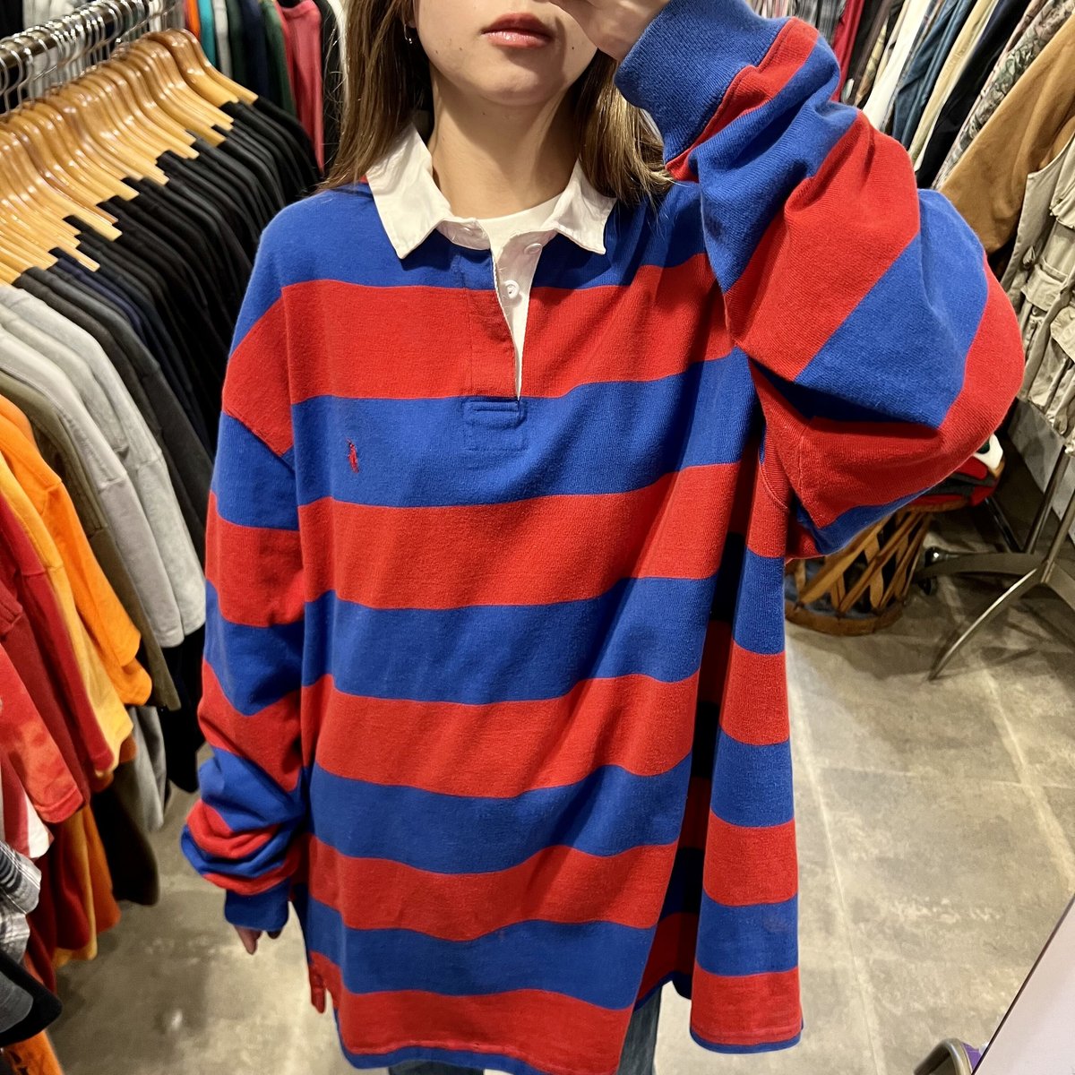 POLO by Ralph Lauren L/Sラガーシャツ ラルフローレン ボーダー柄 POLO by Ralph Lauren L/Sラガーシャツ ラルフローレン ボーダー柄