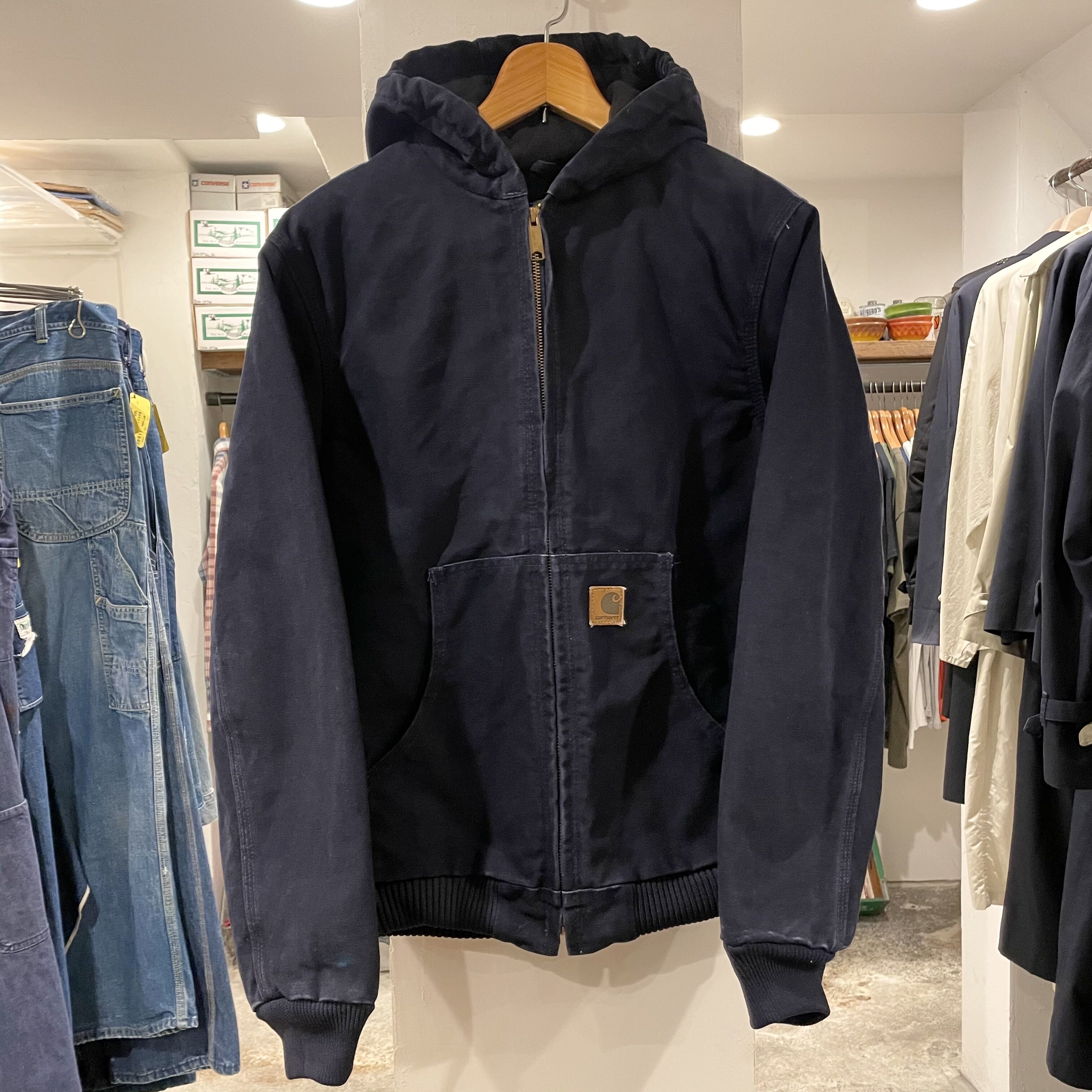 carhartt ダックアクティブジャケット USA製 紺 カーハート (S0346) | DUFF