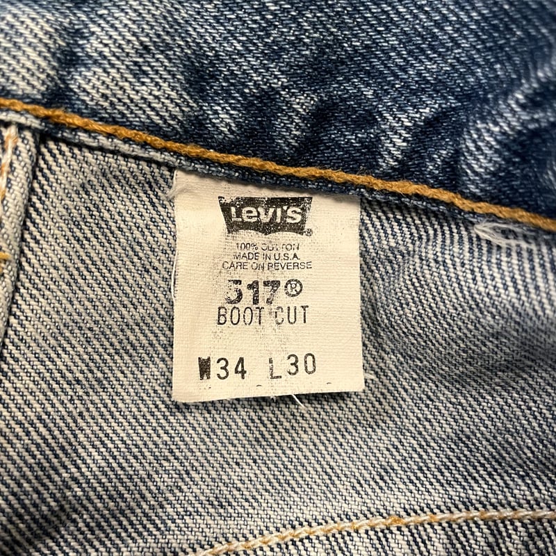 90s Levi's 517 リーバイス ブーツカット デニム 34×30 USA製 90s Levi's 517 リーバイス ブーツカット デニム 34×30 USA製