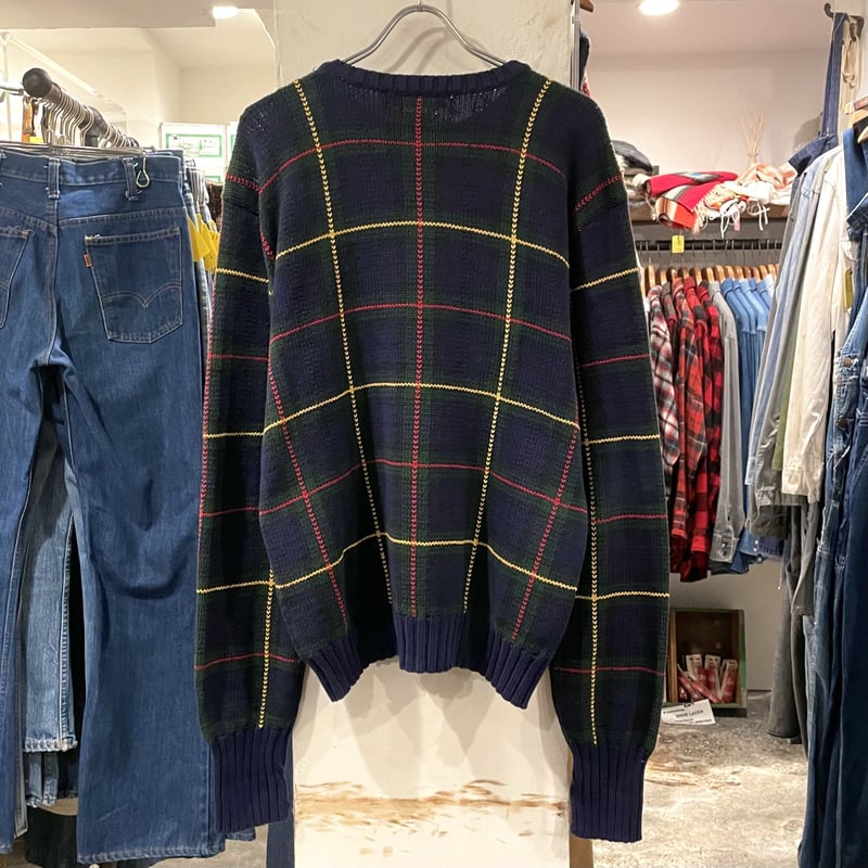 POLO by Ralph Lauren コットンセーター チェック柄 コットンニット 