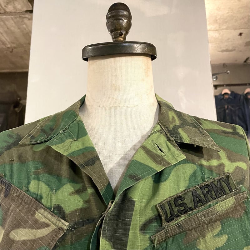 60s US ARMY ジャングルファティーグ グリーンリーフ ジャケット US.ARMY◇ジャングルファティーグ/60s/3rd/サイズタグ欠品/ノ