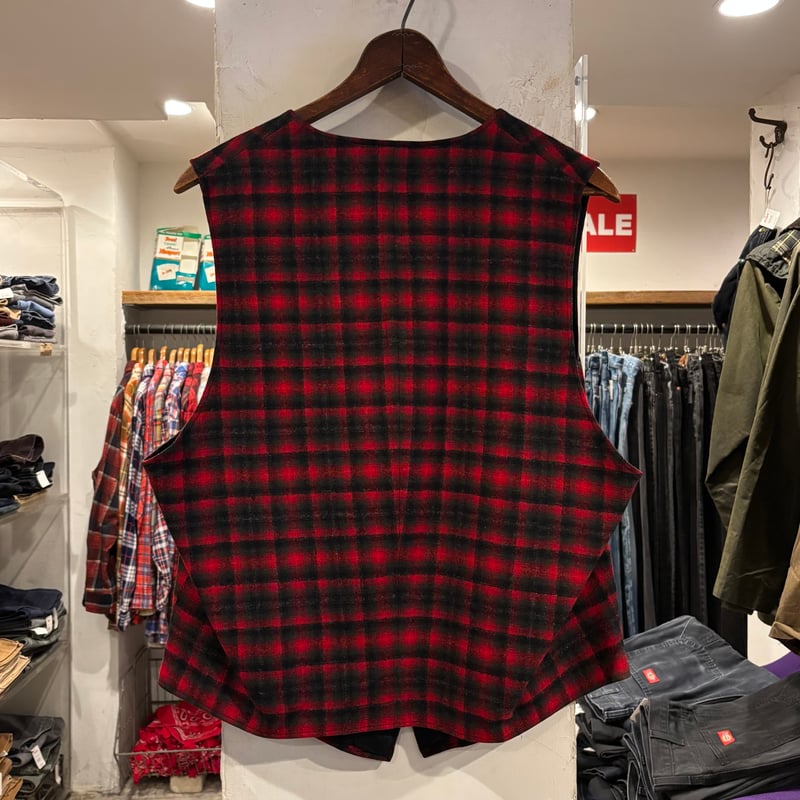 40s PENDLETON Wool Vest USA製 チェック柄 ウールベスト