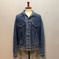 70s　Levi’s 70505　デニムジャケット　USA製　Size 44　ブランケット付　2ポケ　リーバイス　(S5756)